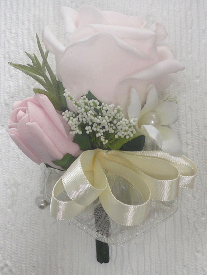 Pale Pink Rose & Rose Bud Corsage